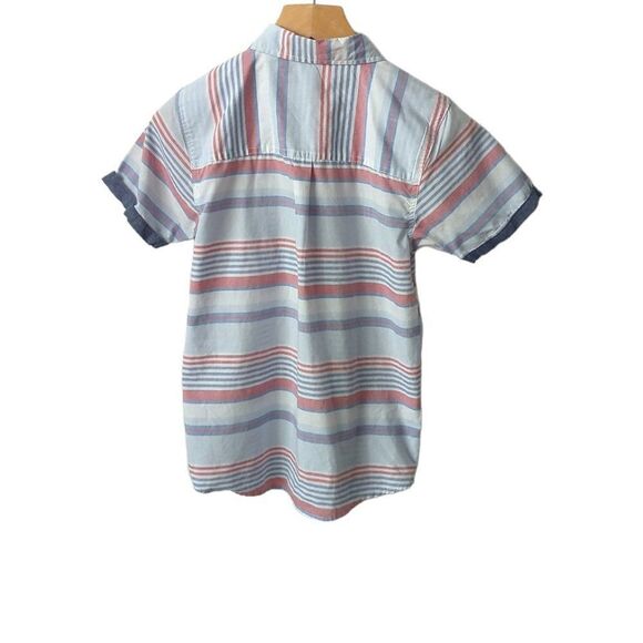 Ben Sherman Short Sleeve Striped Button Down Shirt - Picture 2 of 3